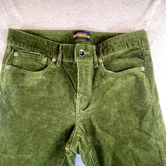 Ralph Lauren Rugby Green Corduroy Pants Tapered Zippered Ankles 6 - Picture 3 of 9
